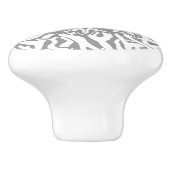 Kortkoraalrif-garnaal in grijs keramische knop (Zijkant)