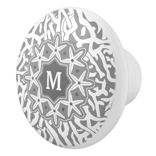 Kortkoraalrif-garnaal in grijs keramische knop (Rechts)