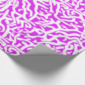 Kortkoraalrif in Paars en wit Cadeaupapier (Hoek)