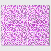 Kortkoraalrif in Paars en wit Cadeaupapier (Vlak)