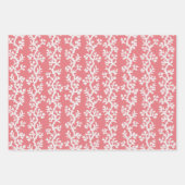 Kortkoraalrif met snijpatroon | Nautische kleuren Inpakpapier Vel (Voorkant 3)