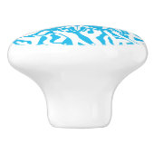 Kortkoraalrif stervis, helder blauw | Monogram Keramische Knop (Zijkant)