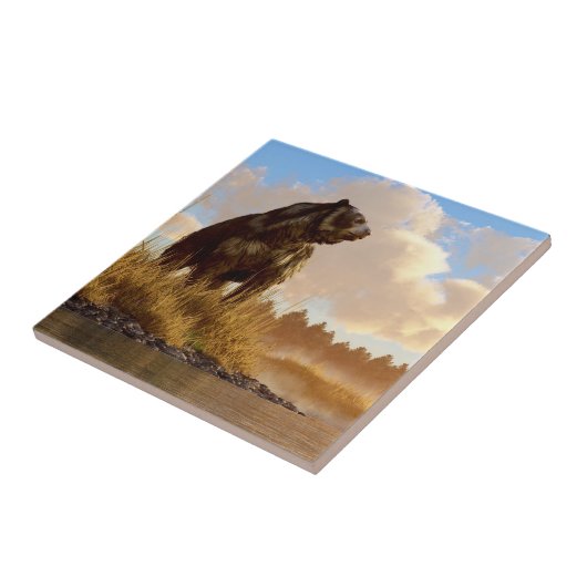 Kortlopend Beer Tegeltje (Zijkant)