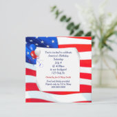 Kortlopend papier van 4 juli over de vlag kaart (Staand voorkant)