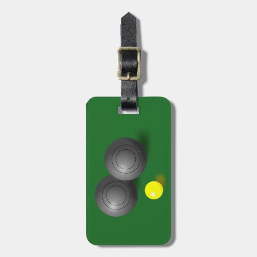 Kortmat bowls, bowlinglabel bagagelabel (Voorkant verticaal)