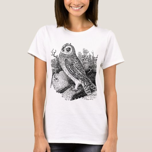 Kortoorige uil t-shirt (Voorkant)