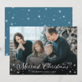 Kortste kerstfoto met volledige openbaring feestdagenkaart (Voorkant / Achterkant)