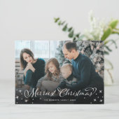 Kortste kerstfoto met volledige openbaring feestdagenkaart (Staand voorkant)