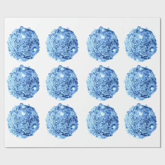 Kortstondig blauw sierpapier cadeaupapier (Vlak)