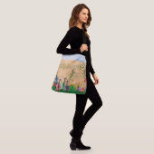 Kortstondig gekleurde Violin Garden met naamoptie Crossbody Tas (Op model)