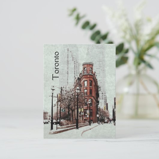 Kortstondig ijzergebouw - met retro-stijl briefkaart (Staand voorkant)