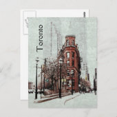 Kortstondig ijzergebouw - met retro-stijl briefkaart (Voorkant / Achterkant)