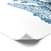 Kortstondig kuststrand zee blauw poster (Hoek)