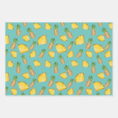 Kortstondig ontwerp voor ananassetpapier inpakpapier vel (Voorkant 2)