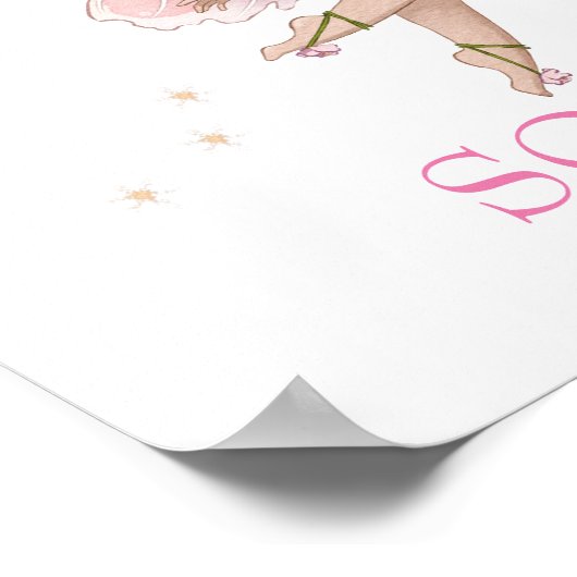 Kortstondig Poster voor roze citaat (Hoek)