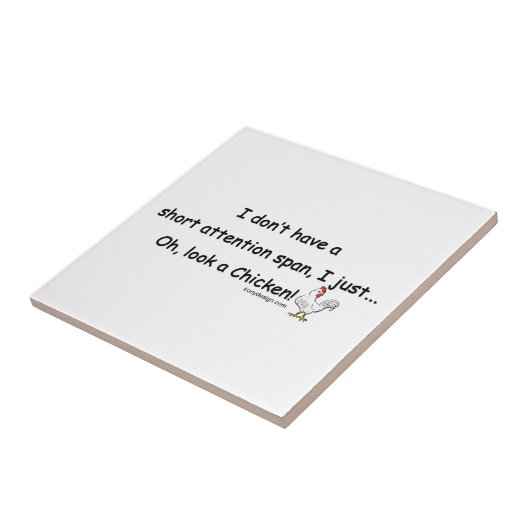 Kortstondige aandacht: kuikens tegeltje (Zijkant)