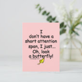 Kortstondige andwerpvlinder (roze) briefkaart (Staand voorkant)