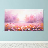 Kortstondige bloei canvas afdruk (Insitu (Houten vloer))