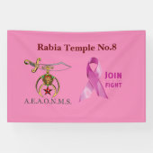 Kortstondige borstkankerwaarschuwing spandoek (Horizontaal)