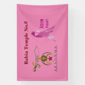 Kortstondige borstkankerwaarschuwing spandoek (Verticaal)