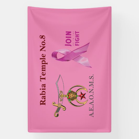 Kortstondige borstkankerwaarschuwing spandoek (Verticaal)