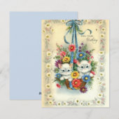 Kortstondige  feestdagen in een mand feestdagenkaart (Voorkant / Achterkant)