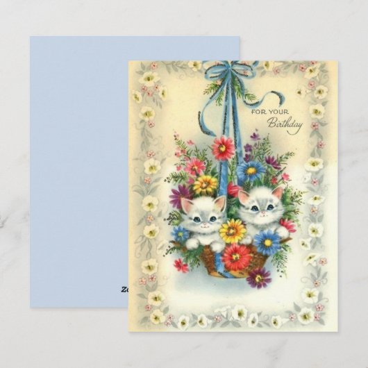 Kortstondige  feestdagen in een mand feestdagenkaart (Voorkant / Achterkant)