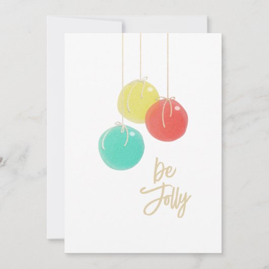 Kortstondige kerstballen Kaart (Voorkant)