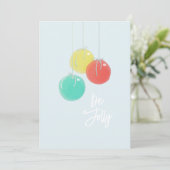 Kortstondige kerstballen Kaart (Staand voorkant)