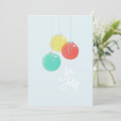 Kortstondige kerstballen Kaart (Staand voorkant)