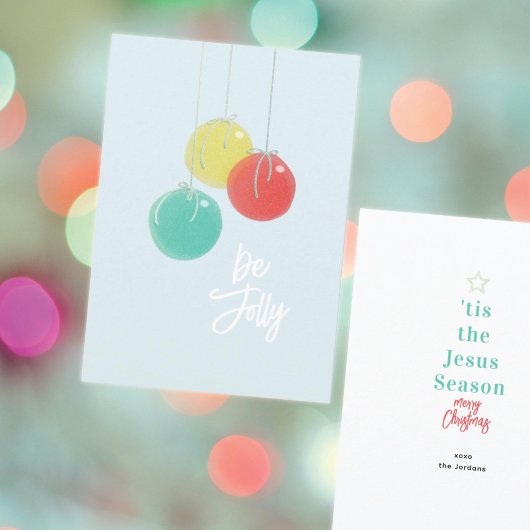 Kortstondige kerstballen Kaart