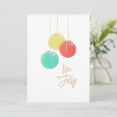 Kortstondige kerstballen Kaart (Staand voorkant)