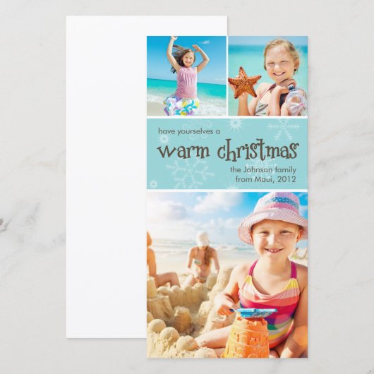 Kortstondige kerstPremium - fotokaart van 4x8 Feestdagenkaart (Voorkant / Achterkant)