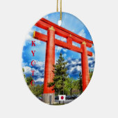 Kortstondige kerstversiering keramisch ornament (Rechts)