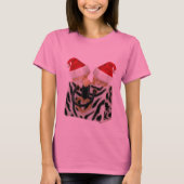 Kortstondige Kittens in Zebra Print Handbag T-shirt (Voorkant)