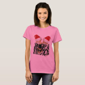 Kortstondige Kittens in Zebra Print Handbag T-shirt (Voorkant volledig)