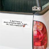 Kortstondige spaaneekhoorn bumpersticker (Op Truck)