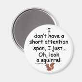 Kortstondige spaaneekhoorn magneet (Voorkant / Achterkant)