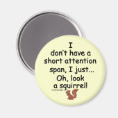 Kortstondige spaaneekhoorn magneet (Voorkant / Achterkant)