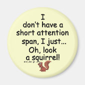 Kortstondige spaaneekhoorn magneet (Voorkant)