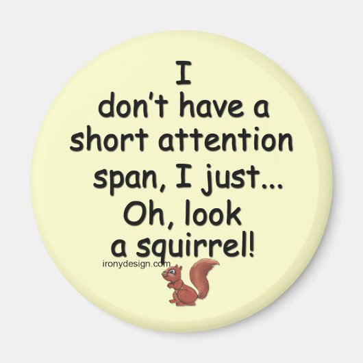 Kortstondige spaaneekhoorn magneet (Voorkant)