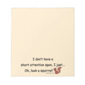 Kortstondige spaaneekhoorn notitieblok (Voorkant)