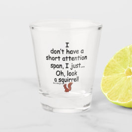 Kortstondige spaaneekhoorn shot glas