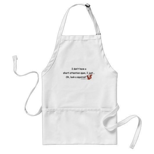 Kortstondige spaaneekhoorn standaard schort (Voorkant)