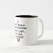 Kortstondige spaaneekhoorn tweekleurige koffiemok (Voorkant rechts)