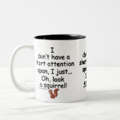 Kortstondige spaaneekhoorn tweekleurige koffiemok (Links)