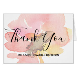 Kortstondige Waterverf Koraal Dank je wel