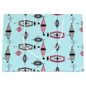 Kortzak voor atoomroze en grijze patronen large cadeautasje (Voorkant)