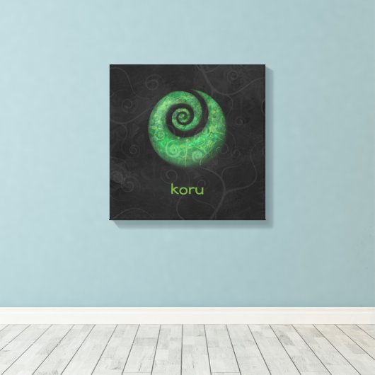 koru canvas afdruk (Insitu (Houten vloer))
