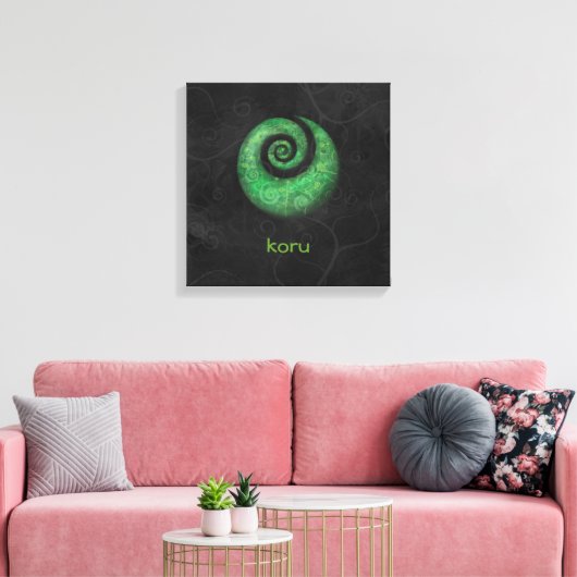 koru canvas afdruk (Insitu (Woonkamer))